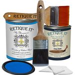 Retique It Chalk Furniture Paint by Renaissance DIY, 6 Piece Set, 43 Egyptian Blue, 32 Ounces