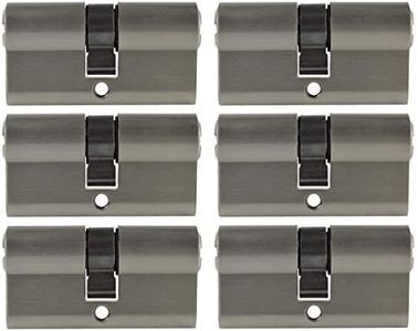 Lot de 6 cylindres profilés 60 mm 30/30 30 clés pour porte, cylindre de serrure à fermeture identique