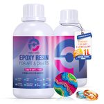 Perfect Craftz Epoxy Resin Kit 1L – Crystal Clear 2 Part Resin & Hardener, Food Safe & UV Resistant, Bubble Free Self-Leveling Casting & Coating for Art and Craft, Jewellery Making, Decor Items