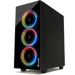 Gaming PC - HAJAAN CYCLONIA Tower Computer Desktop - AMD Ryzen 7 5700G Processor Up to 4.6GHz - GeForce RTX 4060 8GB GDDR6-32GB DDR4-1TB SSD - Windows 11 Pro - Wi-Fi - New