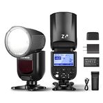 NEEWER Z1-C TTL Round Head Flash Speedlite for Canon DSLR Cameras, 76Ws 2.4G 1/8000s HSS Speedlight, 10 Levels LED Modeling Lamp, 2600mAh Lithium Battery, 480 Full Power Shots, Recycle in 1.5s Flash