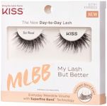 KISS MLBB My Lash But Better False Eyelashes, Everyday Wearable Volume with Superfine Band Technology, Easy To Apply, Reusable, Cruelty-Free, Contact Lens Friendly, Style 'So Real', 1 Pair Fake Eyelashes So Real 1 Pair (Pack of 1)