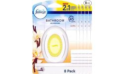 Febreze Bathroom Air Freshener, Odour Eliminator, Vanilla, 8 Count
