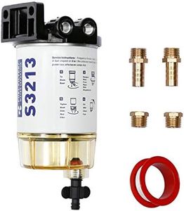 Fuel Filter Water Separator Replacement for Marine Outboard Motor Mercury with 3/8" Barb x 1/4" NPT Fittings Replaces# S3213, 35-60494-1, 18-7932-1, 18-17928, 35-809097