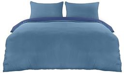 Utopia Bedding King Size Duvet Cover - Soft Microfibre Polyester Duvet Cover Set with Pillow cases - Bedding Quilt Cover Set (Navy/Blue)