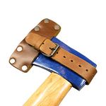 Hide & Drink, Lumberjack Hatchet Sheath, Rustic Case with Adjustable Strap, Protector Holster, Full Grain Leather, Handmade, Single Malt Mahogany