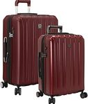 DELSEY Paris Delsey Luggage Titanium 2 Piece Hardside Spinner Carry on and Check in Set One Size Cherry Red