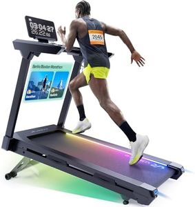 1st Smart Home Treadmill only for Marathoner, UREVO Quiet Treadmills for Home with Dual Brushless 4.0 HP Motorized, 12.5 MPH Foldable Treadmill, 400 LBS Capacity, 12% Auto Incline, Installation Free