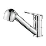 Ibergrif Roma - Kitchen Sink Mixer taps with Pull Out Spray Head, Chrome, Silver M14550