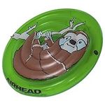 Airhead Sloth Pixelated Inflatable Pool Float, Green