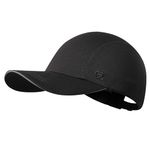 GADIEMKENSD Women's Race Day Running Hat Performance Mesh Baseball Cap - Excellent Ventilation, Lightweight, Reflective Safety Ponytail Hats for Exercise Golf Hiking Beach Workout Gym Black