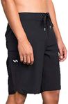 RVCA Men's Eastern Trunk Board Shorts, All Black, 33