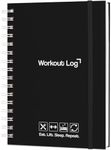 Skyline Fitness Journal – Workout Log Book For Home Exercise & Gym – Weightlifting Tracker - Training Accessories & Work Out Gifts (Black)