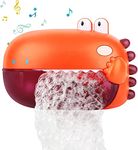 TMOHRA Castle Bath Toys,Toddler Bath Bubble Machine Bathtub Toy Dinosaur,250ML Capacity,12 Children’s Songs, Bathtime Shower Bath Wall Toy Bubble Maker, Gift for Kids (Red)