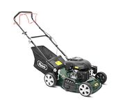 Webb WER460SP 18"/46cm Self Propelled Rotary Petrol Lawnmower, 141cc Engine, 7 Cutting Heights, 55L Collection Bag - 3 Year Guarantee