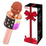 Fede Kids Microphone, Karaoke Wireless Microphones Bluetooth Handheld Karaoke Machine for Kids, Best Gifts Toys for 3 4 5 6 7 8 9 10 11 12 year old Boys and Girls