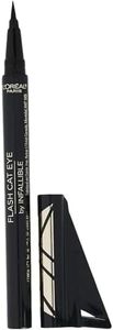 L'Oreal Paris Infallible Flash Cat Eye Waterproof Brush Tip Liquid Eyeliner, Black, 0.018 oz.