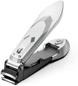 BEZOX Nail Clippers with Catcher – Heavy Duty Self-Collecting Nail Cutters with Ergonomic Lever Keep Fingernails and Toenails Impeccably Manicured