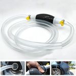 Arabella Retail Fuel Transfer Pump High Flow Siphon Hand Pump Portable Manual Car Fuel Transfer Pump for Gas Gasoline Petrol Diesel Oil Liquid Water Fish Tank with 2M Syphon Hose