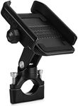 Motorcycle Phone Holder Adjustable 360 Degree Rotatable Motorcycle Handlebar Mount Holder Bracket for 4-6inch Mobile Phone Black, motowolf