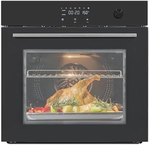 GarveeHome 24" Single Wall Oven, Built-in Electric Ovens with 11 Cooking Modes, 3000W, 240V, 2.5 CF Convection Built-in Oven, Stainless Steel, Touch Control, Timer, Safety Lock