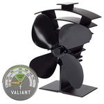 Valiant Premium IV stove fans and magnetic thermometer Black