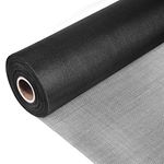 Fiberglass Screen Roll High Visibility and Durable Screen Easy to DIY Repair or Rescreen Window and Door Screen (59” x 100’, Black)