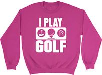 Shopagift I Play Golf Kids Childrens Jumper Sweatshirt Pink