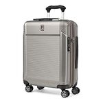 Travelpro Platinum Elite Hardside Cabin Suitcase 4 Wheels 21.6x15.7x7.8 Inches, Rigid, Expandable, 39 liters Metallic Sand Color Warranty 10 Years