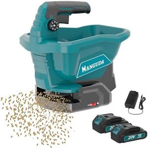 HANGUDA Electric Seed Spreader, Fertilizer Spreader,Lightweight Lawn Spreader, Broadcast Spreader, Lawn & Garden Spreaders, Seed Spreader Handheld, Lawn Fertilizer Spreader, Power Yard Spreader
