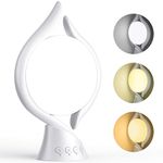 KICLBD Sad Lamp, Light Therapy Lamp,10000 lux Sad Light with 3 Light Colors, 4 Timers, 5 Adjustable Light Intensity and Memory Function, UV-Free Sunlight Lamp for Home/Office. (White) (DZ03-A3)