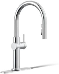 KOHLER 22974-CP Crue Touchless Kitchen Faucet with Pull Down Sprayer, Touchless Activation, Motion Sensor, Hands-Free Faucet, Polished Chrome