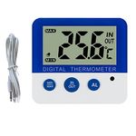 Digital Freezer/Fridge Thermometer with Magnet and Stander Gellvann Digital Freezer Thermometer with LED Alarm Indicator Max/Min Memory Freezer Thermometer