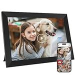 10.1 Inch WiFi Digital Photo Frame Built in 32GB Memory, 1280x800 IPS LCD Touchscreen, Auto-Rotate and Audio, Quick and Easy Share Photos or Videos via the Frameo App, the Best Choice for Gifting