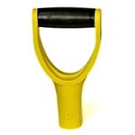 WORKWIZER Heavy-Duty D Grip Handle for Shovel, Fork, Spade, Scoop - Universal Replacement with Rubber Grip for Gardening, Landscaping, and Construction (1-Pack)