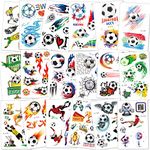 Konsait Football Tattoos Soccer Ball Tattoos Kids Children Temporary Transfer Tattoos Boys Birthday Party Bag & Stocking Fillers, 142PCS