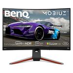 BenQ MOBIUZ EX3210R QHD 31.5"(81cm) VESA DisplayHDR400 VA Curved Gaming Monitor with Remote-1000R,90% DCI-P3,165Hz,1ms MPRT,AMD FreeSync Premium Pro,treVolo Speakers,HDMI,DP,USB 3.0Hub(Metallic Grey)