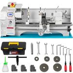 8.7" x 29.5" Mini Metal Lathe, 1100W Brushless Motor Benchtop Lathe, 0-3000 RPM Variable Speed, LED Screen & 3-Jaw Chuck, Precision Metal Turning Machine