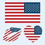 Y&C TENCOB American Flag Tattoos,25 Sheets America USA Flag Temporary Face Tattoos Stickers,75 Pcs Waterproof Sweat National Flag Removable Fake Tattoos For Men Women Kids(America)