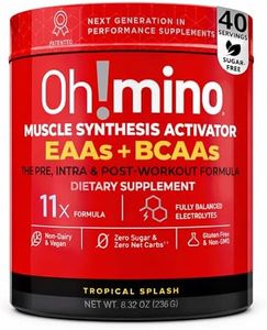 Oh!mino Muscle Synthesis Activator Tropical Splash Flavor (Caffeinated, 40 Servings 280grams) Amino Acids Supplement, Electrolytes Powder Supplement, Pre & Post Workout Recovery Drink – Oh!Nutrition