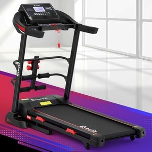 Everfit Treadmill Electric Treadmills with 450mm Running Belt, Folding Walking Pad Foldable Machine Exercise & Fitness Equipment, with up to 14km/h Speed and Massager for Home Gym Workout Black