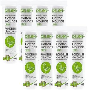 DELON Premium Cosmetic Cotton Rounds, 800 count