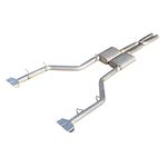 Pypes Exhaust SMC20S Street Pro 2-1/2" Diameter Stainless Steel Cat-Back Exhaust System with X-Pipe for Dodge Challenger V8