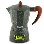 IBELL MP3370S Classic 3 Cup Moka Pot Espresso Maker/Percolator/filter Coffee Maker, Italian Espresso - Grey