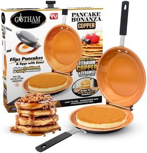 Gotham Steel Double Sided Pan, The Perfect Pancake Maker – Nonstick Copper Easy to Flip Pan, Frying Pan for Fluffy Pancakes, Omelets, Frittatas & More! Pancake Pan Dishwasher Safe Large