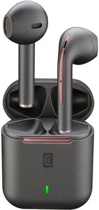 cellularline | Tuck - Universale | Cuffiette Auricolari Bluetooth 5.0 HiFi Stereo con Custodia di ricarica - Autonomia totale di 15 Ore - Ricarica 2 Ore - Portata 10 Mt - Universale - Nero