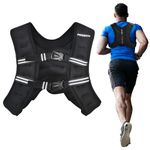 PACEARTH Weighted Vest, 6lb/12lb/16lb/20lb/25lb/30lb Weight Vest with Reflective Stripe, Body Weight Vests Adjustable for Men, Women Workout, Strength Training, Running, Walking, Jogging