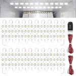 Linkstyle 12V Interior Light Bar Kit, 120 LEDs Ceiling Lights White with On-Off Switch, for Car Van RV Boats (40 Modules)