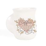 Coffee is Hug Classic White 16 Ounce Porcelain Ceramic Hand Warmer Cozy Mug