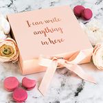 Pink Positive Custom Text Gift Box | Personalised Gift Box in Pink and Black with Real Foil | Happy Birthday Gift Box Any Text Box